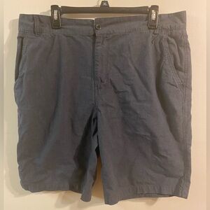 Mens Canterbury of‎ New Zealand Gray Chino Khaki Flat Front Shorts 38" Waist